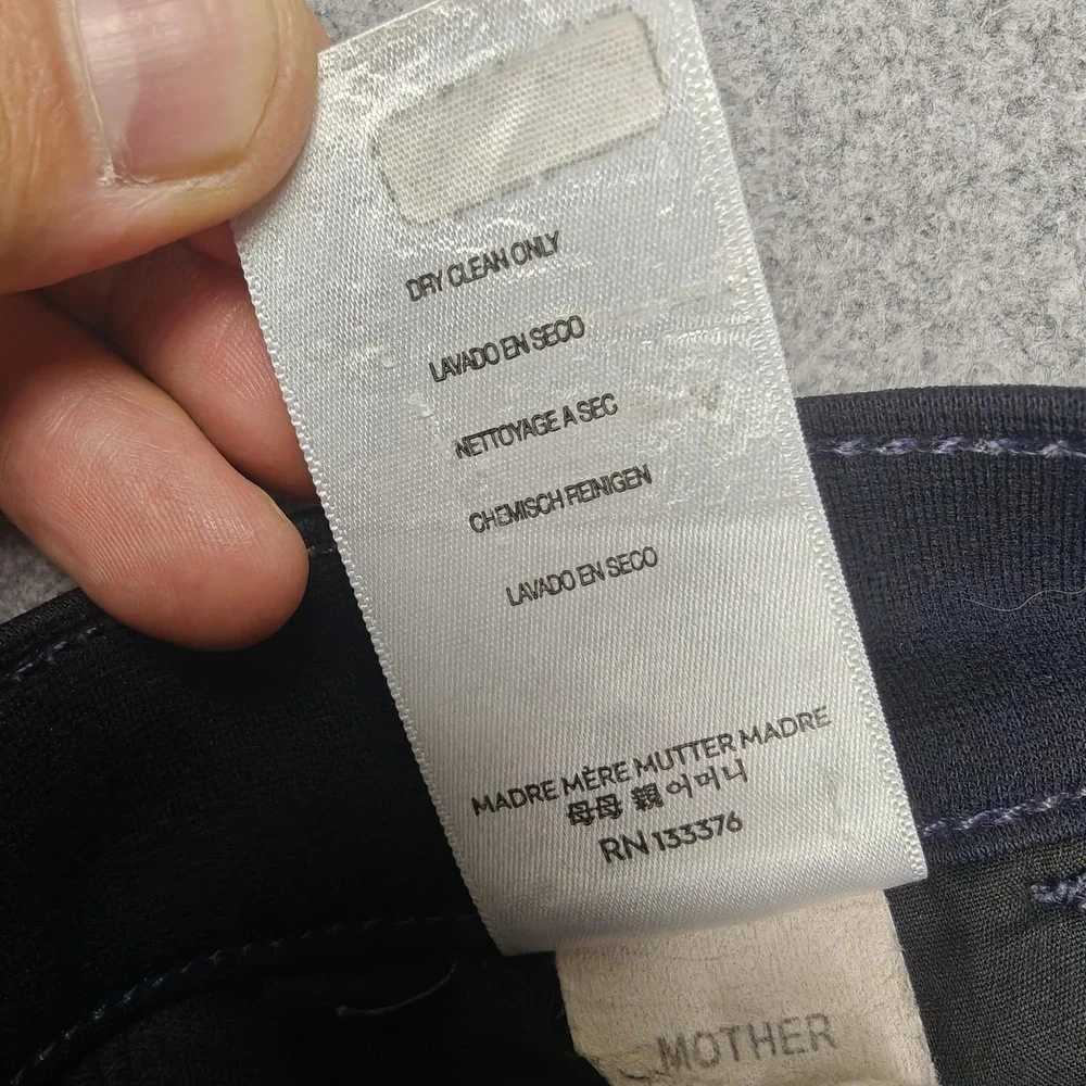 Mother Pants Womens 25 Blue Ponte‎ Pleated Trainer Jogger Cuffed Stretch USA
